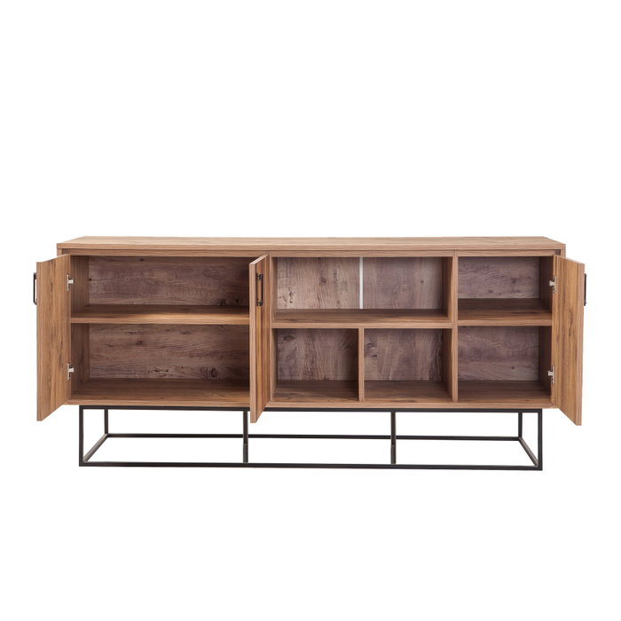 Hanah Home Quantum Medula - 750 Consola en Pino Atlántico y Negro